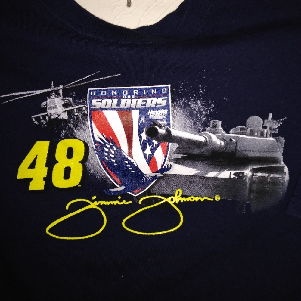 Jimmie Johnson honoring our soldiers shirt